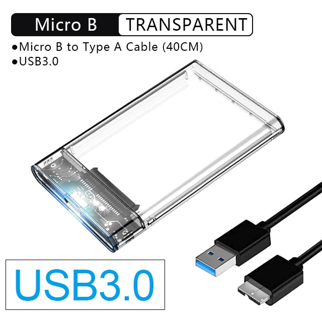 UTHAI G06 USB3.0/2.0 HDD Enclosure 2.5inch Serial Port SATA SSD Hard Drive Case Support 6TB transparent Mobile External HDD Case