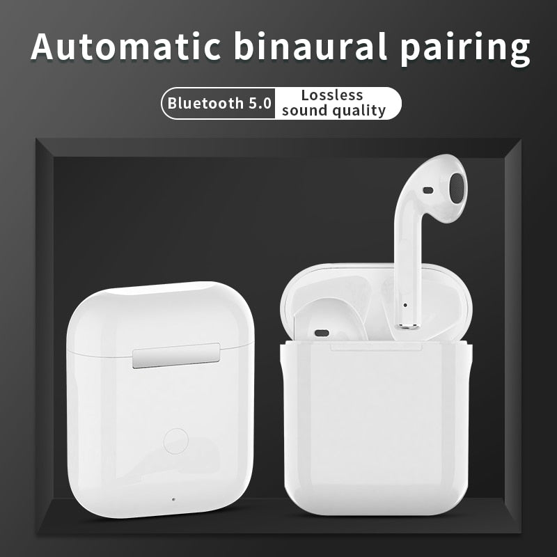 Original i12 tws Stereo Wireless 5.0 Bluetooth Earphone Earbuds Headset With Charging Box For iPhone Android Xiaomi smartphones