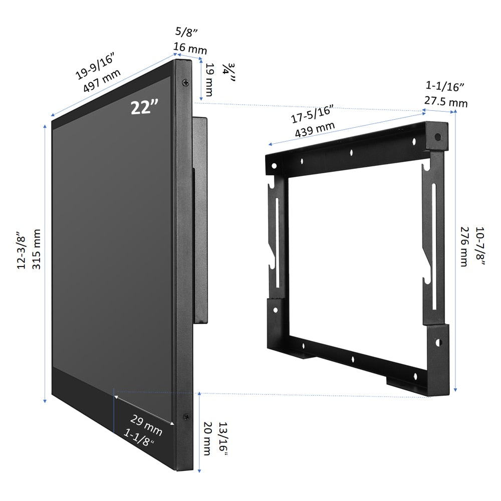 Soulaca Black Color Waterproof IP66 TV Bathroom Smart LED Integrated with Wi-Fi and Bluetooth (2021 Model)