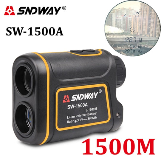 SNDWAY Telescope Laser Range Finder Digital Distance Meter Hunting Monocular Golf Rangefinder LCD Display Roulette Tape Measure