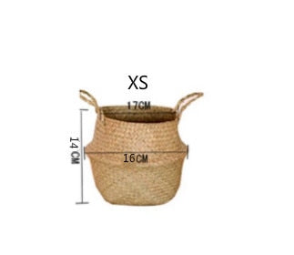 Seaweed Wicker Basket Rattan Hanging Flowerpot Flowerpot Dirty Clothes Dirty Clothes Basket Storage Basket   WF1015