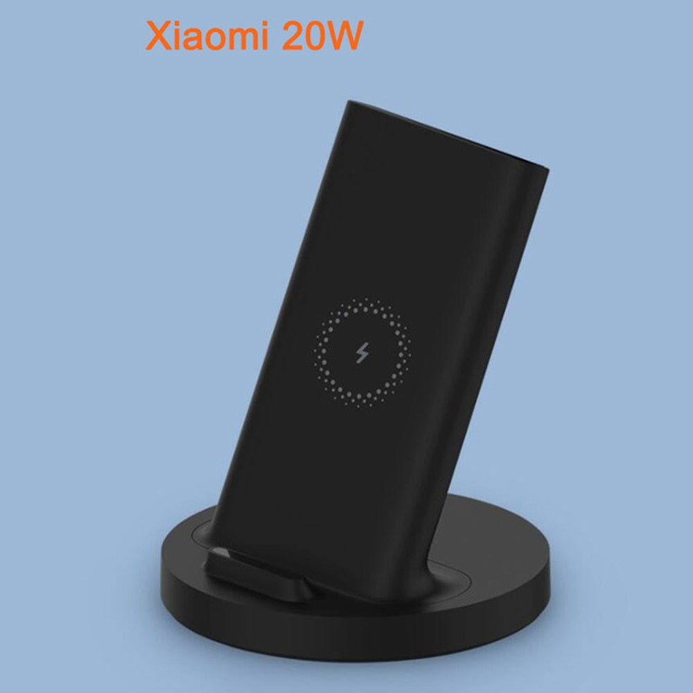 Xiaomi Vertical Wireless Charger 20W/55W Max Flash Charging Qi Compatible Multiple Safe Stand Horizontal for Mi 9 (20W) MIX 2S