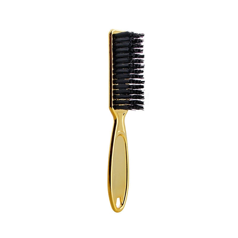 Plastic Handle Hairdressing Soft Hair Cleaning Brush Barber Neck Duster Broken Hair Remove Comb Hair Styling Tools Comb Gold