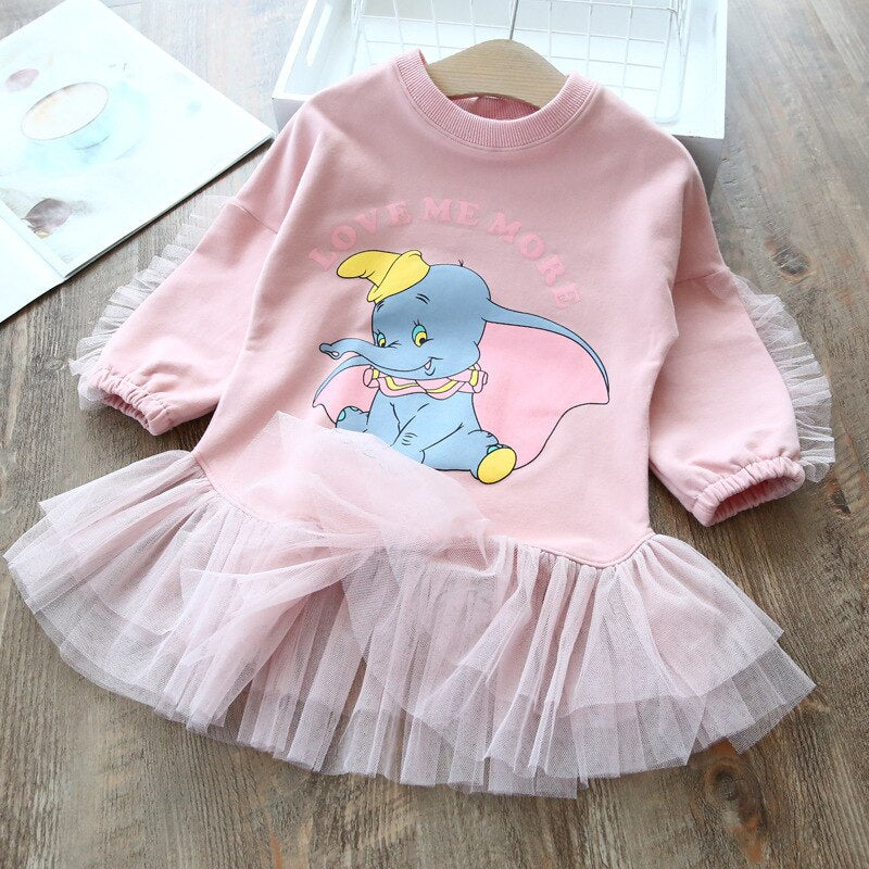 Children's Dress for Girls Autumn WInter Animal Style Girls Dresses Flower Party Princess Dress Baby Kids Girls Clothing