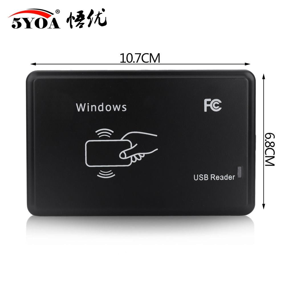 RFID Reader USB Port EM4100 TK4100 125khz ID Contactless Sensitivity Smart Card Support Window System Linux