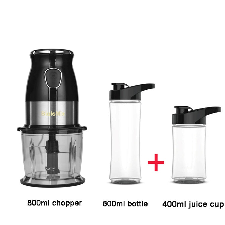 BPA FREE 500W Portable Personal Blender Mixer Food Processor With Chopper Bowl 600ml Juicer Bottle Meat Grinder Baby Food Maker