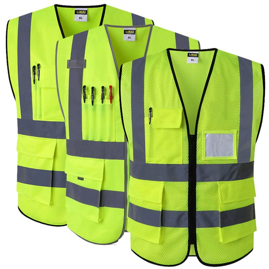 Reflective Safety Vest With Pockets Working Clothes Hi vis jacket