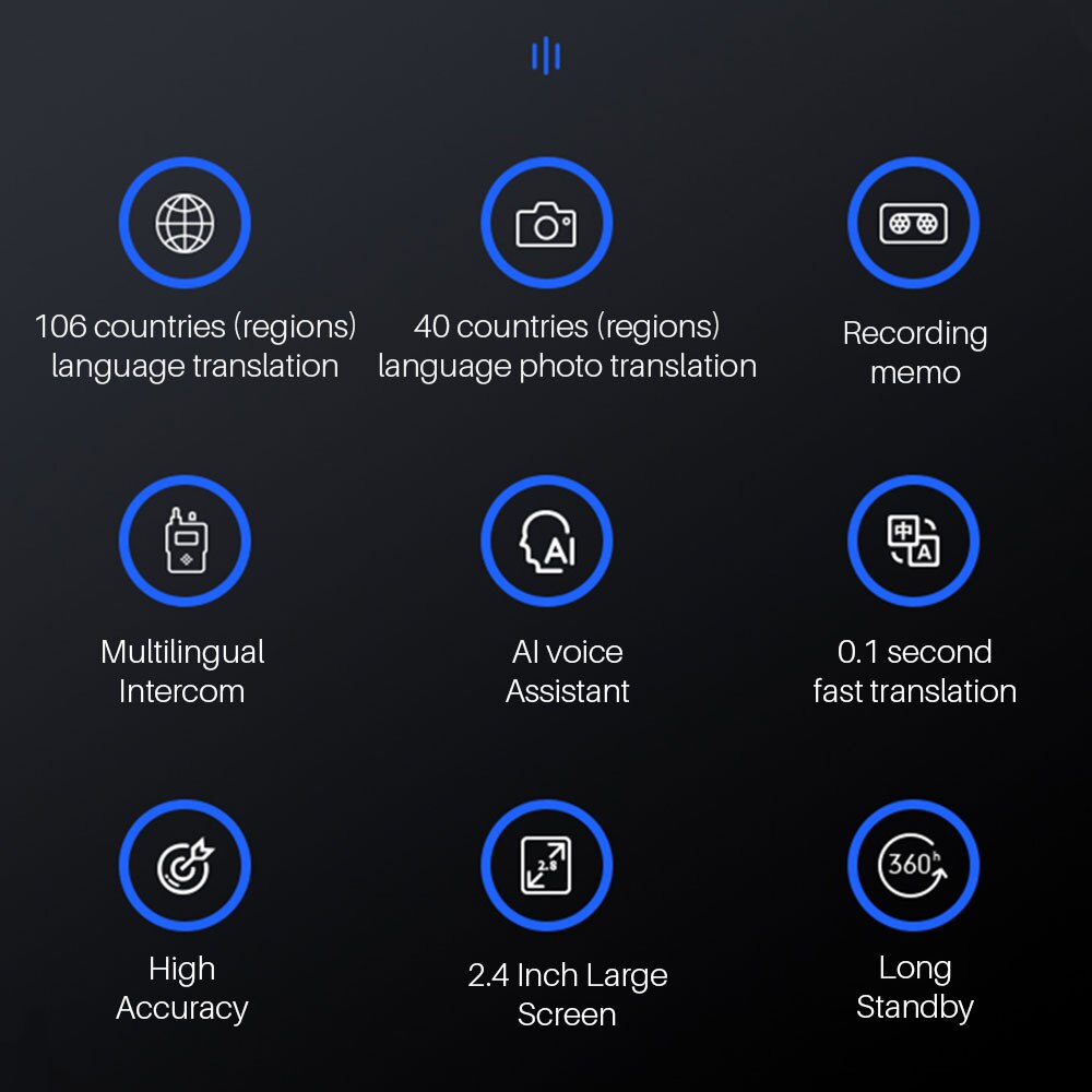 Portable Language Translator Voice Photo Translation Two-way Translation Multi-language Portable Smart Voice Translator