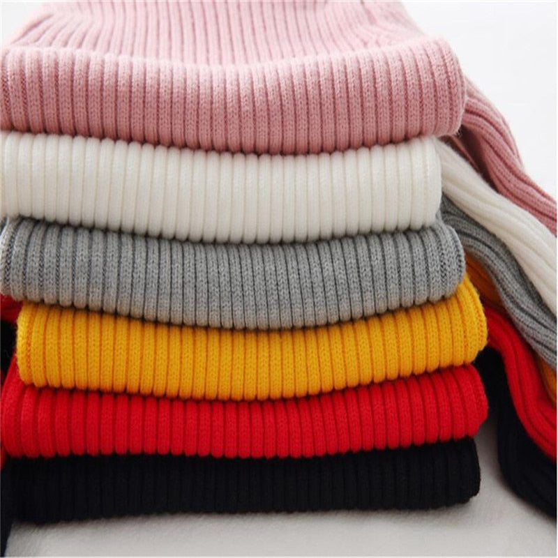 LILIGIRL Baby Girls Winter Turtleneck Sweater Clothes 2022 Autumn Boys Children Clothing Pullover Knitted Kids Sweaters