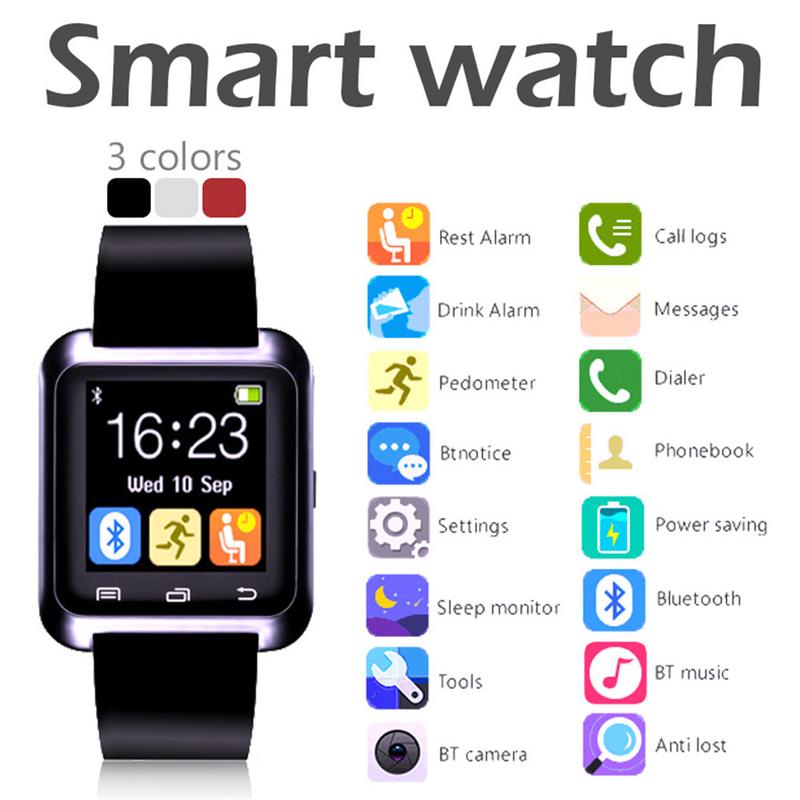 Smartwatch Bluetooth Smart Watch U8 For iPhone IOS Android Smart Phone Wear Clock Wearable Device Smartwatch PK GT08 DZ09 A1