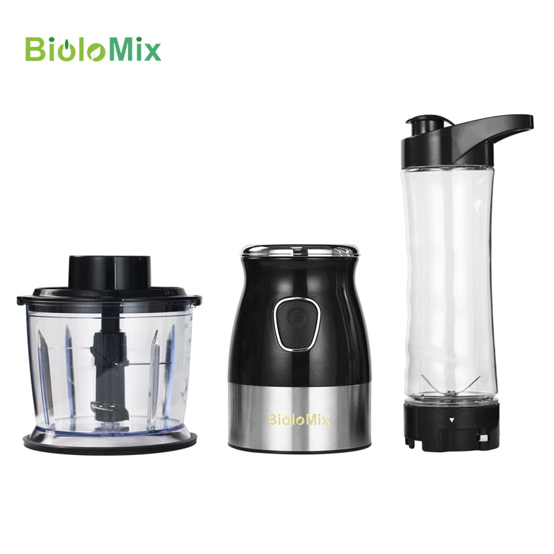 BPA FREE 500W Portable Personal Blender Mixer Food Processor With Chopper Bowl 600ml Juicer Bottle Meat Grinder Baby Food Maker