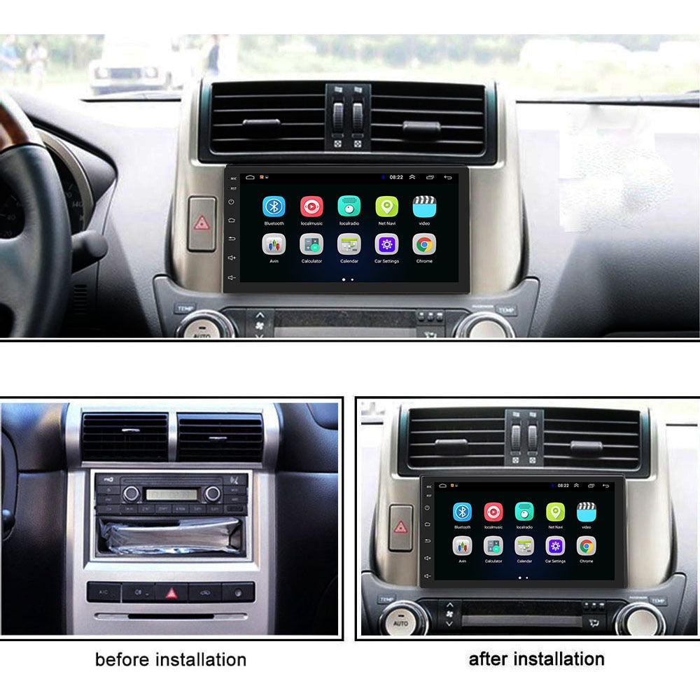 Podofo 2 din Android Car Multimedia Player 2din autoradio Navigation For Volkswagen Nissan Hyundai Kia Toyota Skoda Universal