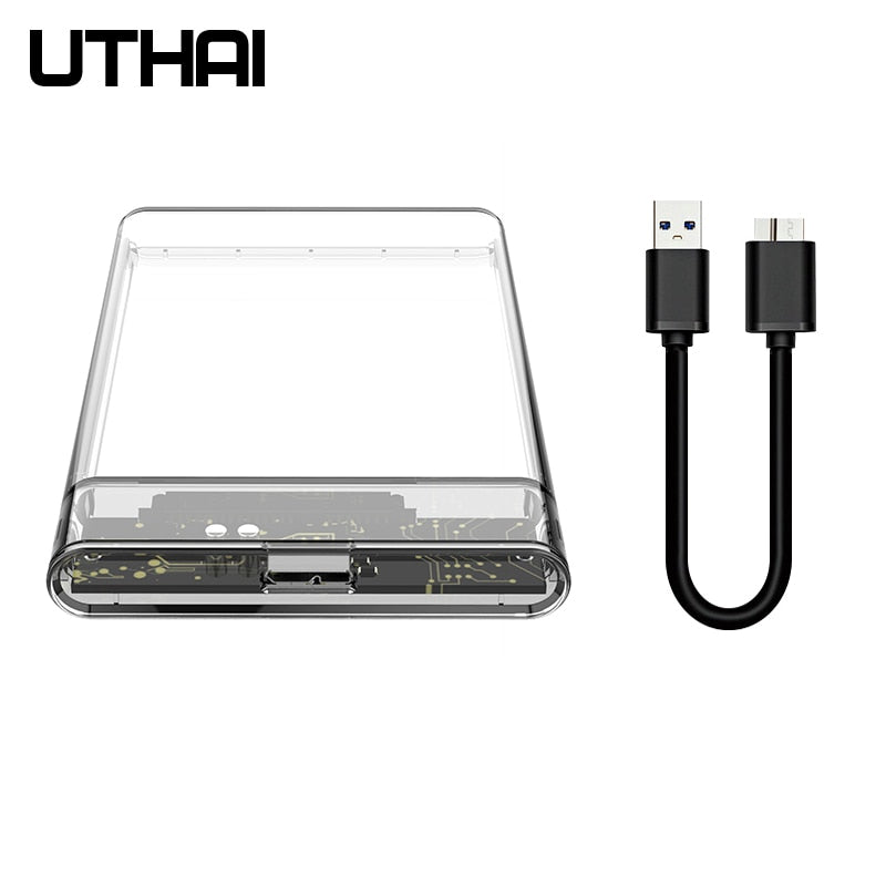 UTHAI G06 USB3.0/2.0 HDD Enclosure 2.5inch Serial Port SATA SSD Hard Drive Case Support 6TB transparent Mobile External HDD Case