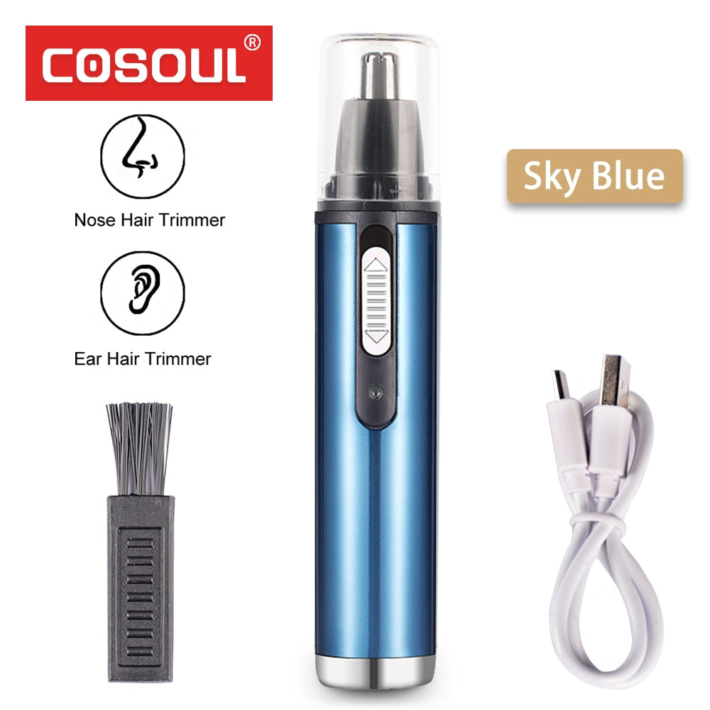 Electric Nose Hair Trimmer Women Epilator Men Shaver Rechargeable Nose Trimmer Razor Cutter Waterproof