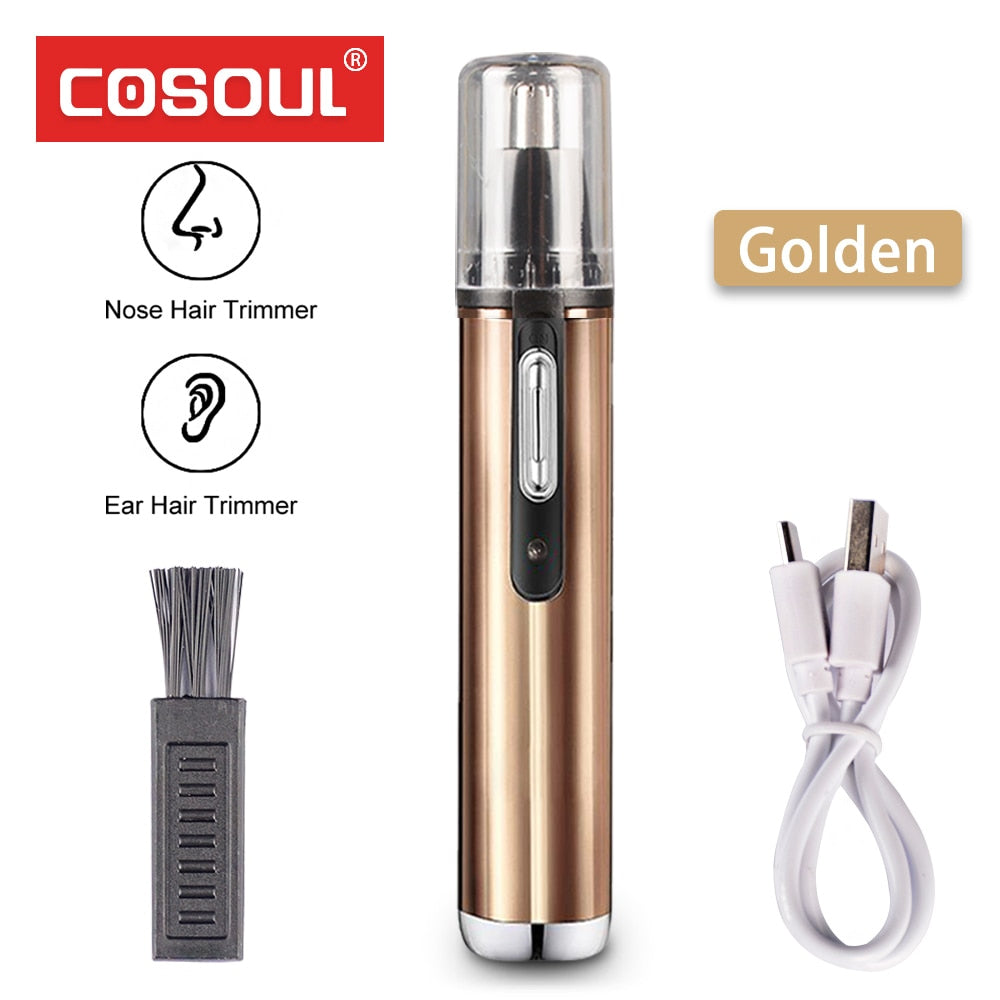 Electric Nose Hair Trimmer Women Epilator Men Shaver Rechargeable Nose Trimmer Razor Cutter Waterproof