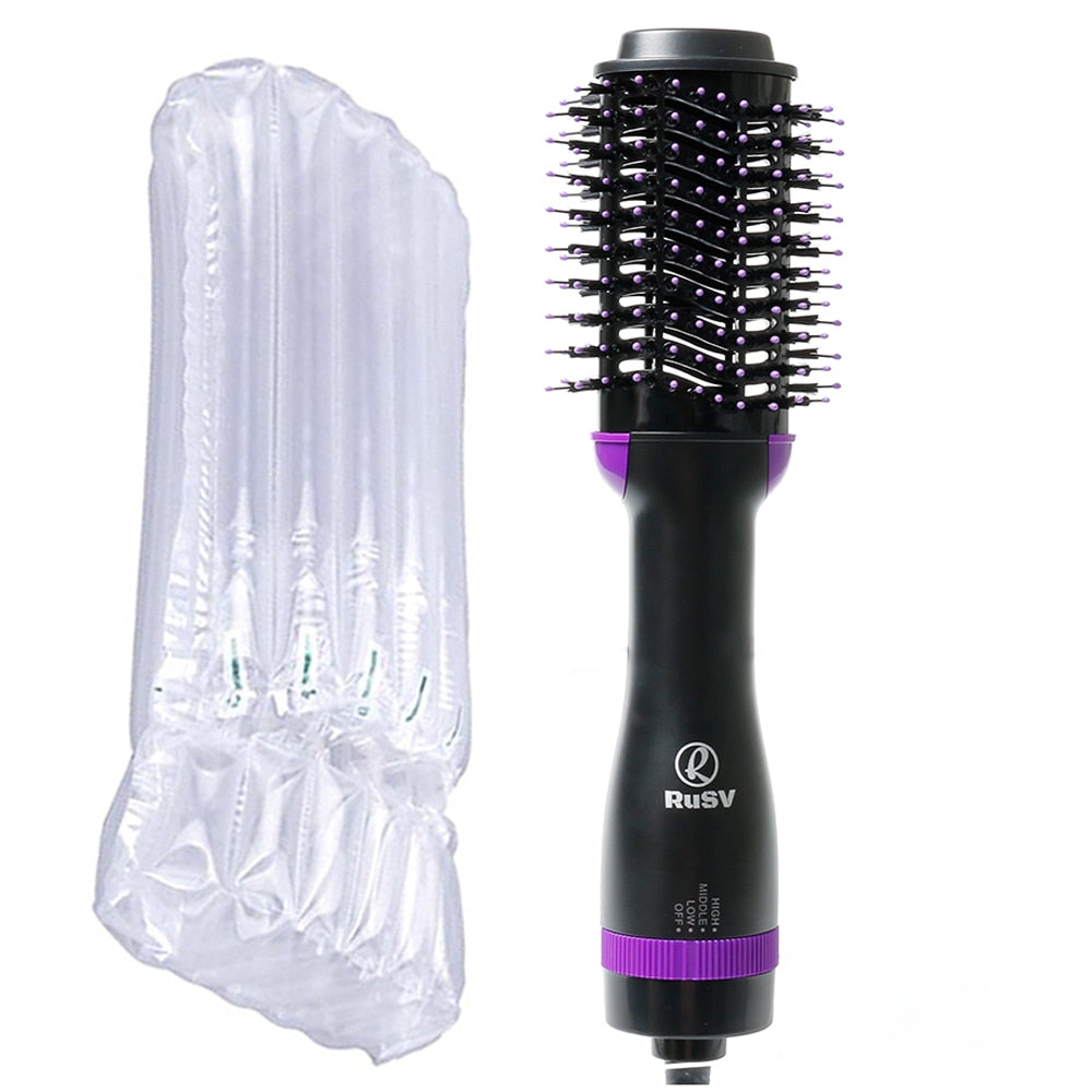 3 In 1 Hair Dryer Brush Blow Dryer with Comb One Step Hair Blower Brush Hot Air Styling Comb Electric Hair Straightening Brush