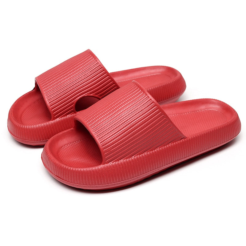 Thick Platform Horsehold Cloud Slippers Women Indoor Bathroom Slides Soft EVA Anti-Slip Home Floor Slides Ladies Summer Shoes