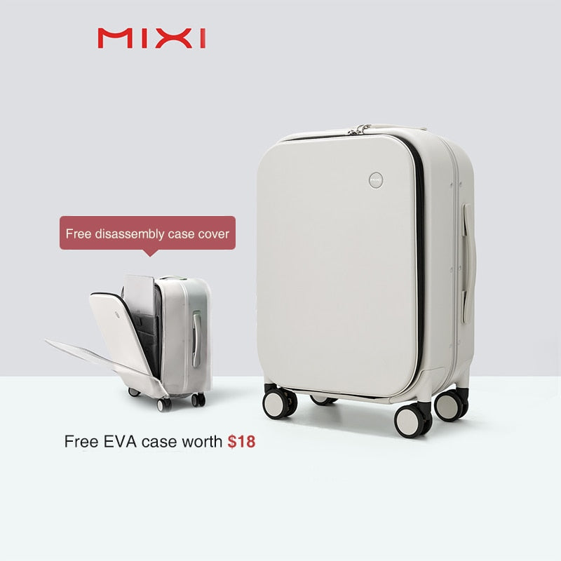 Mixi Patent Design Aluminum Frame Suitcase Carry On Rolling Luggage Beautiful Boarding Cabin 18 20 24 Inch M9260