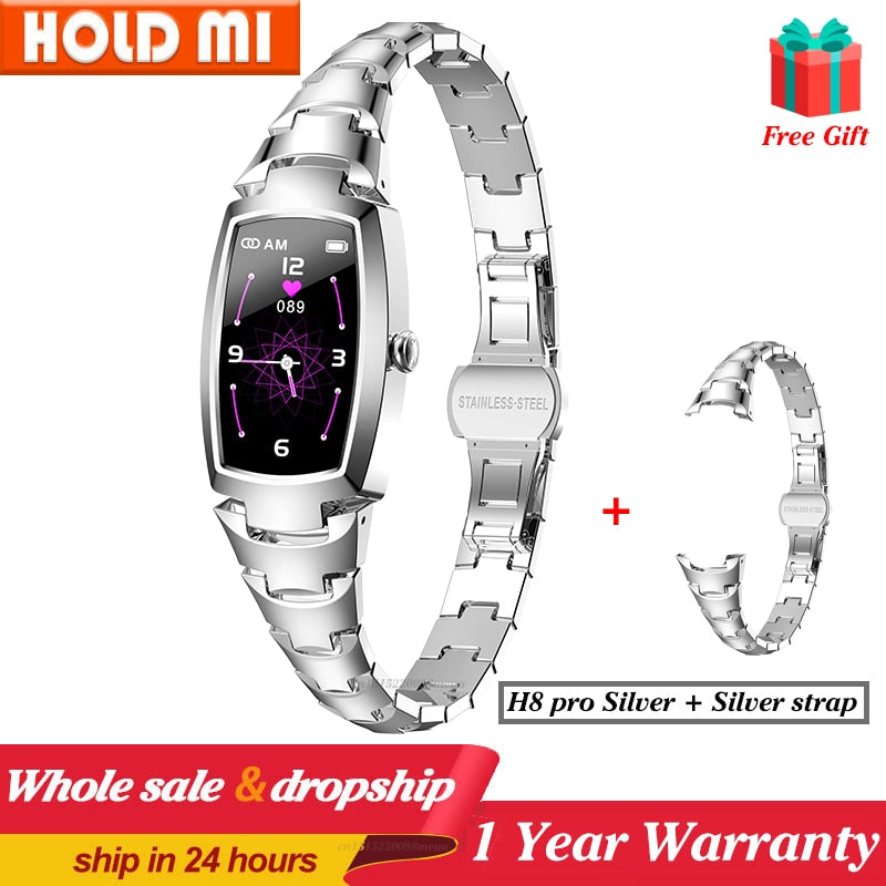 2021 H8 and H8 pro Women Smartwatch Heart Rate Monitor Blood Pressure Smart watch Band  Fitness Tracker lady bracelet Wristband