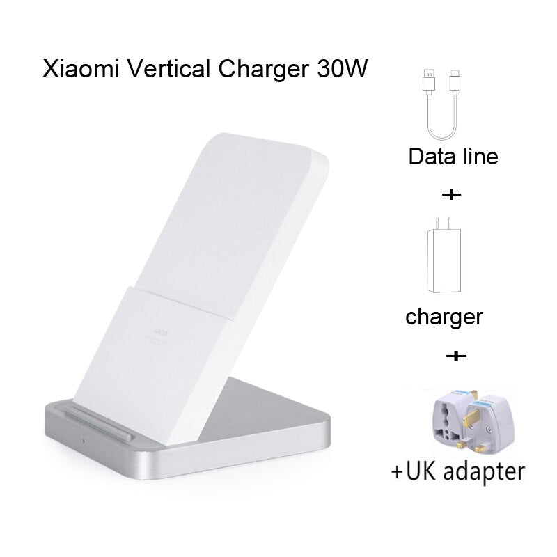 Xiaomi 55W/30W Wireless Charger Max Vertical air-cooled wireless charging Support Fast Charger For Xiaomi 10 For Iphone