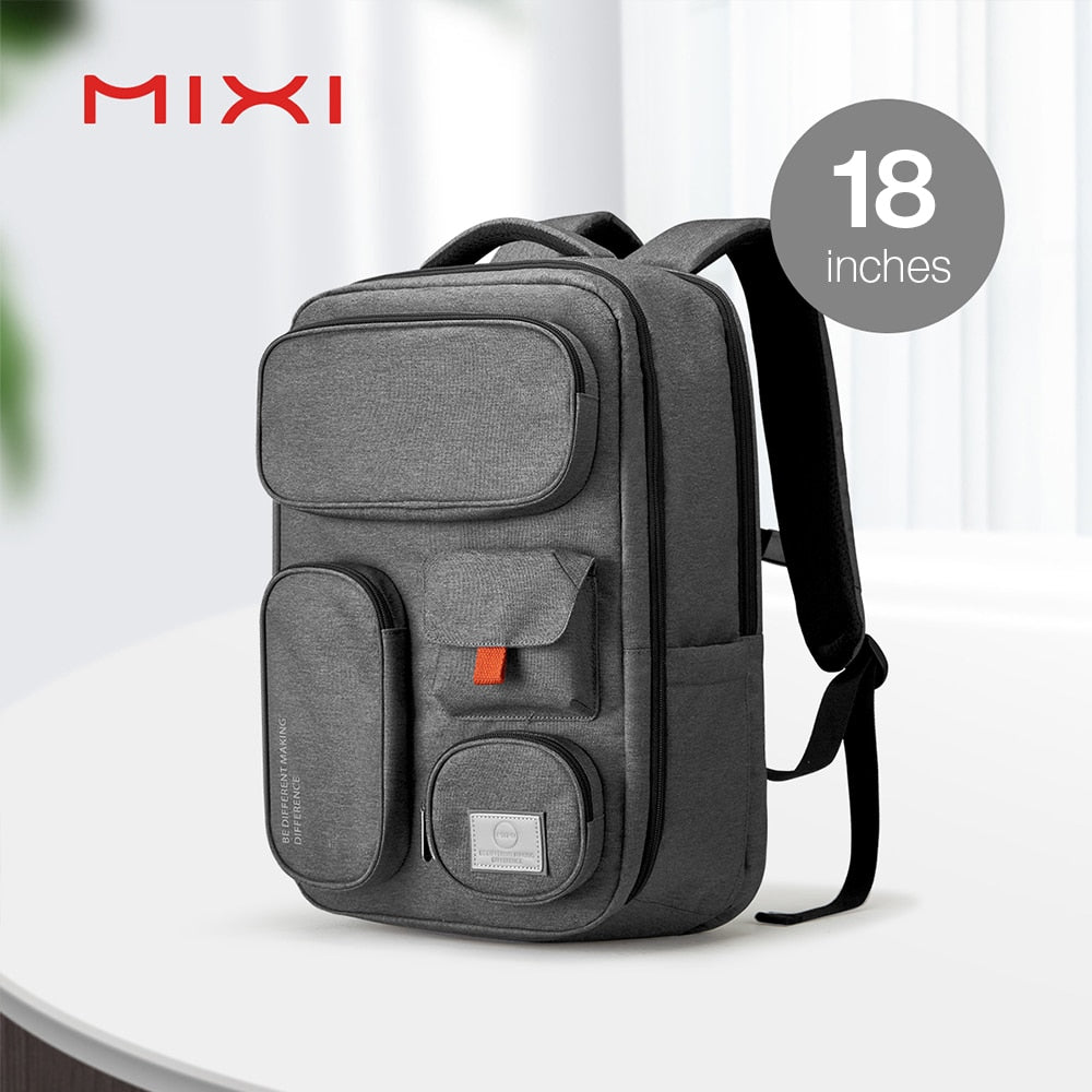 Mixi Outdoor Backpack Women Travel Bag 18 Inch Men Rucksack Waterproof Laptop White Black Blue