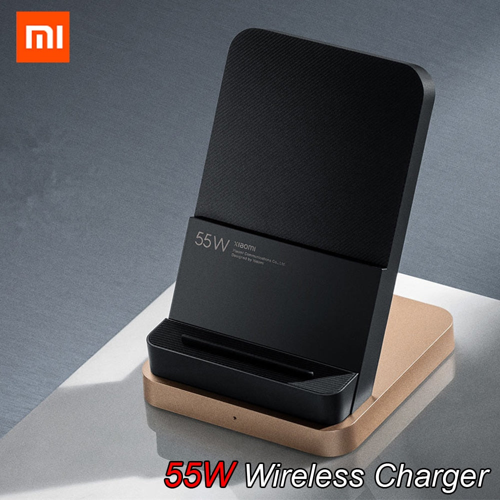 Xiaomi 55W/30W Wireless Charger Max Vertical air-cooled wireless charging Support Fast Charger For Xiaomi 10 For Iphone