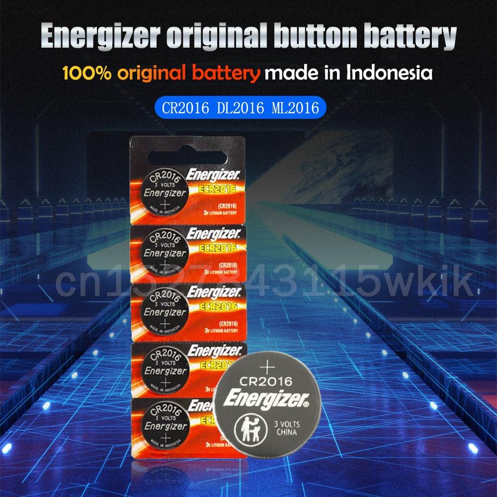 50PCS Energizer CR2016 CR 2016 3V Lithium Battery DL2016 ECR2016 Button Coin Cell Battery For Watch Car Key Remote Calculator