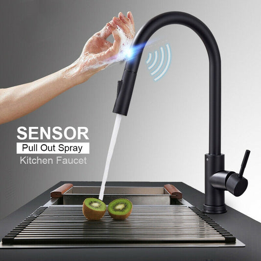 Smart Touch Kitchen Faucets Invisible Pull Out Sprayer Head For Sensor Kitchen Water Tap Sink Mixer Rotate Faucet Water Mixer