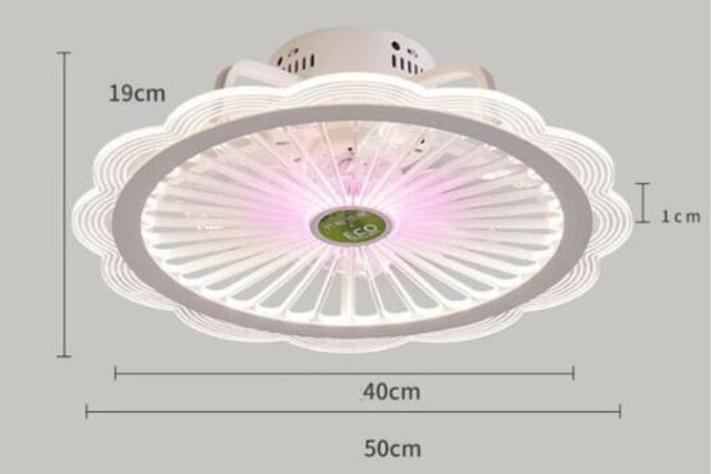 Acrylic intelligent ceiling fan lamp modern design led creative lamp bedroom study restaurant three color remote control ceiling