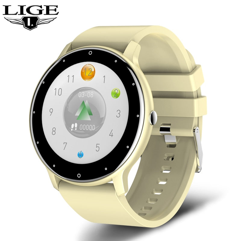 LIGE 2022 New Men Smart Watch Real-time Activity Tracker Heart Rate Monitor Sports Women Smart Watch Men Clock For Android IOS