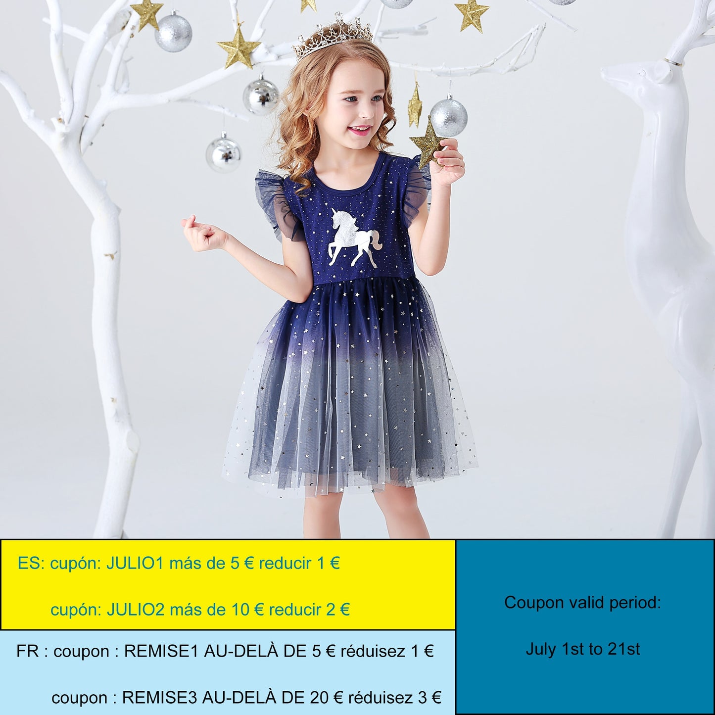 Vestido Infantil Kids Summer Princess Dress Girls Performance Costumes Children Birthday Party School Casual Unicorn Dresses