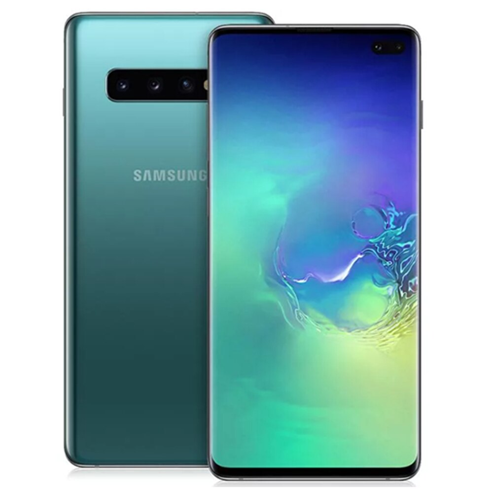 Original Unlocked Samsung Galaxy S10 Plus Octa-core 6.4``8GB RAM 128GB ROM 16MP Triple Camera LTE Fingerprint Android Cellphone