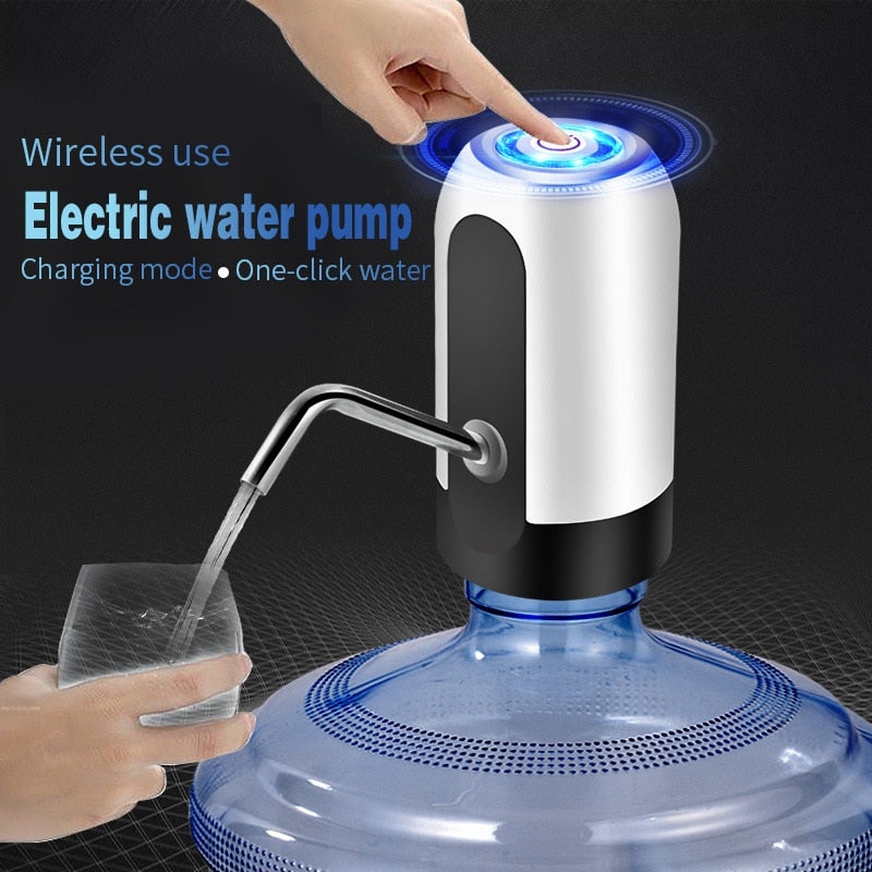 Bottle Pump USB Charging Automatic Electric Water Dispenser Pump One Click Auto Switch Drinking Dispenser