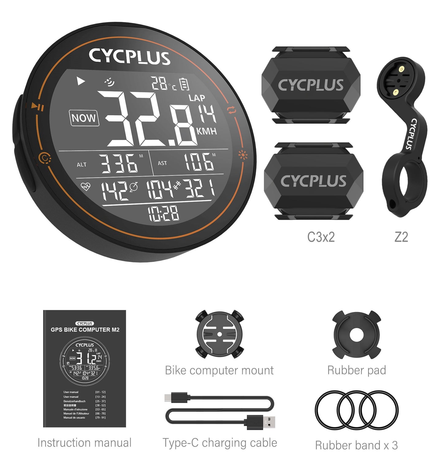 CYCPLUS M2 Wireless GPS Bicycle Computer ANT+ Bluetooth Cycling Road Bike MTB Waterproof Speed Meter Cadence Power Accessories