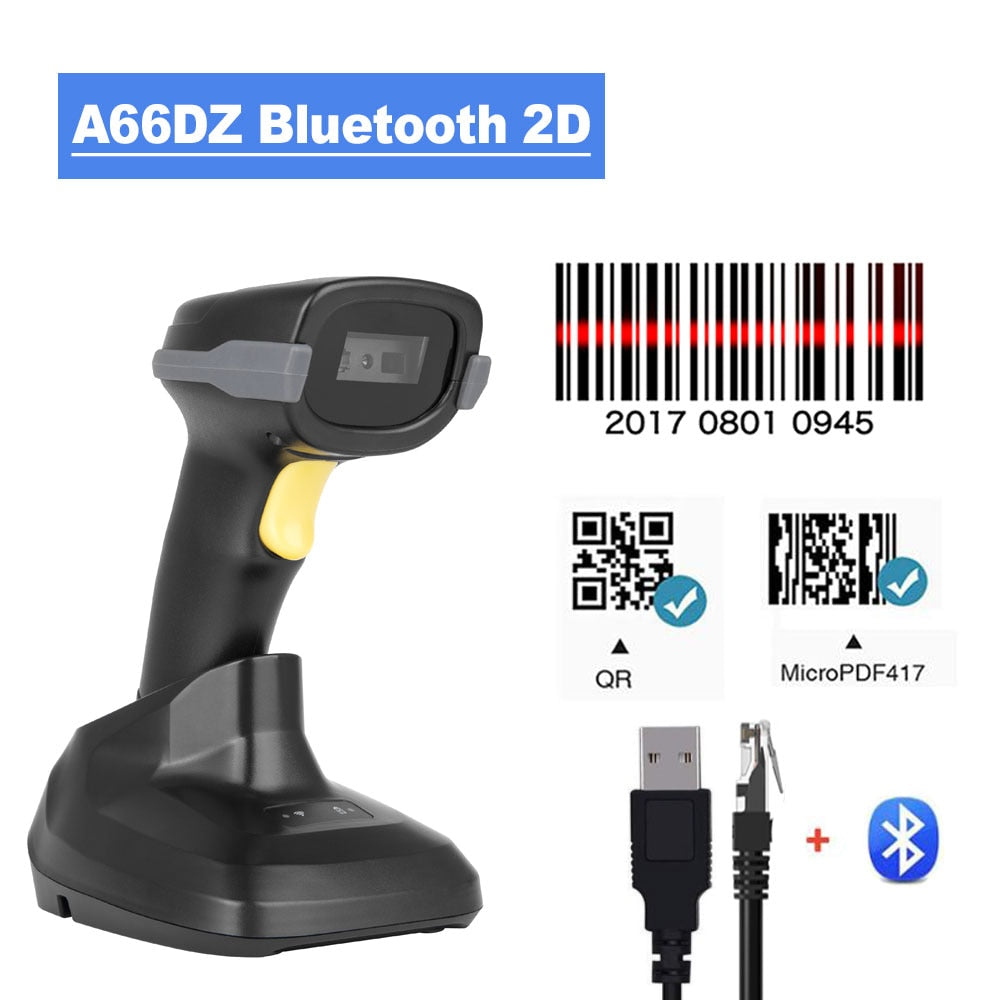 L8BL Bluetooth 2D Barcode Reader And S8 QR PDF417 2.4G Wireless Wired Handheld Barcode Scanner USB Support Mobile Phone iPad