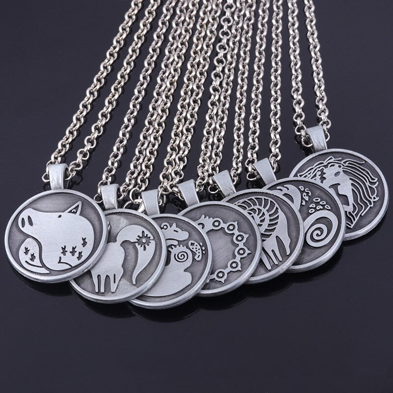 The Seven Deadly Sins Necklace Nanatsu no Taizai Meliodas Diane Escanor Merlin Ban King Gowther Tattoos Pendant Necklace Jewelry