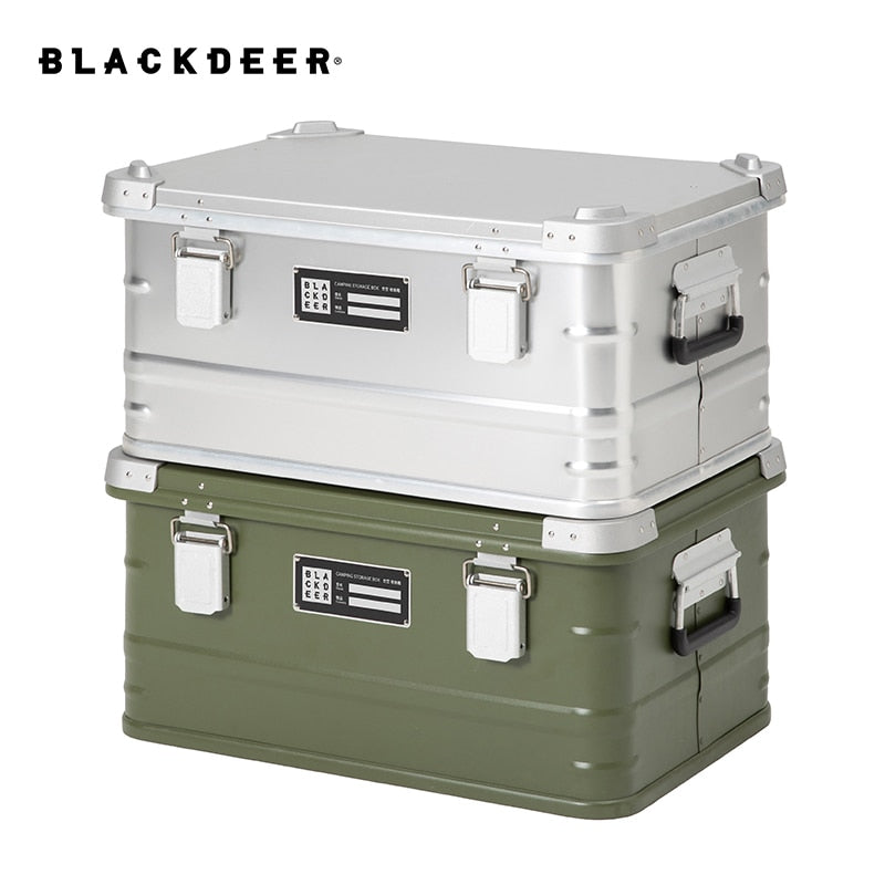 BLACKDEER 47L Aluminum Alloy Box Outdoor Camping Storage Box High-capacity Move House Travel Sundries Trunk Portable Case