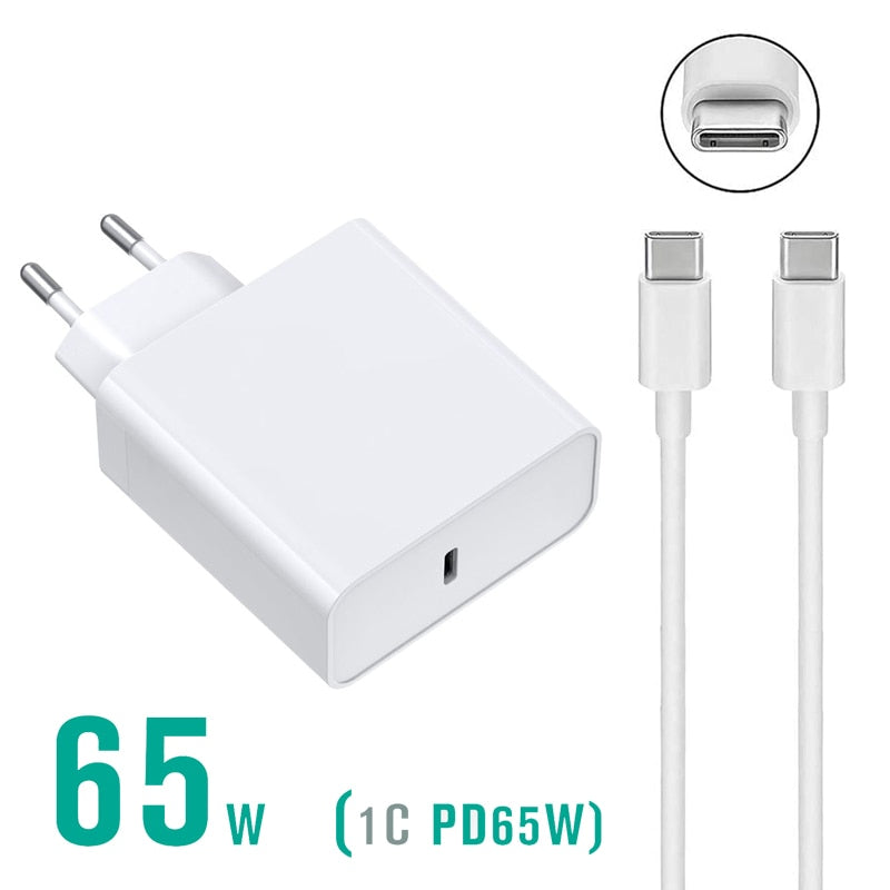 45W 65W 20V 3.25A USB Type C PD Charger USB C Power Laptop Adapter for Macbook Pro 12 13 Huawei Matebook HP DELL XPS Notebooks