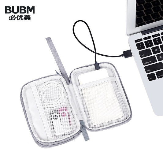 BUBM Portable External Hard Drive Case,Soft Protection Travel Carrying Case for 2.5-Inch External Hard Drive HDD / Cable Bag