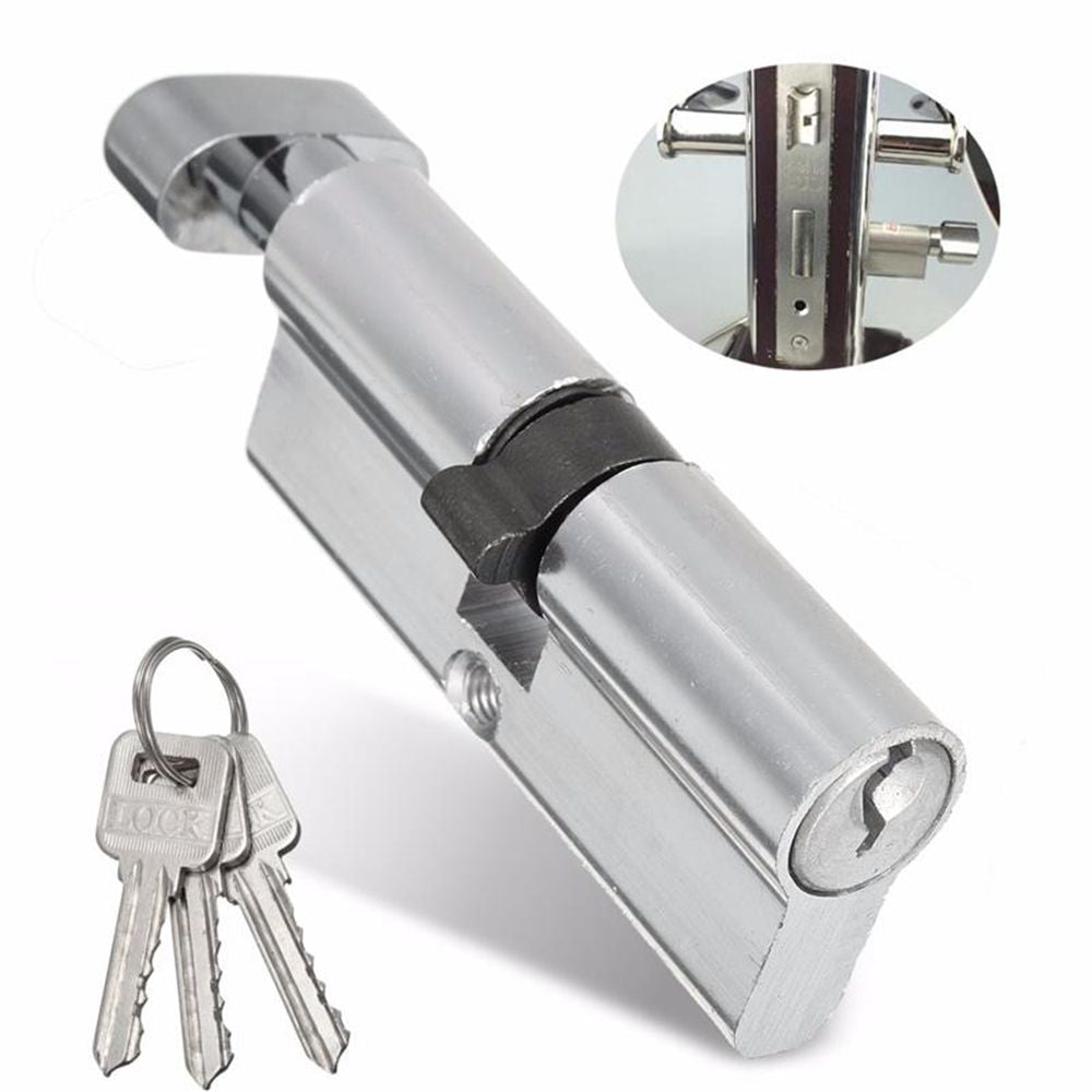 Home Security Door Lock New X70 SilverTone Cylinder Hardware Indoor Aluminum Locker Security Furniture Locks Keys Hardware 2022