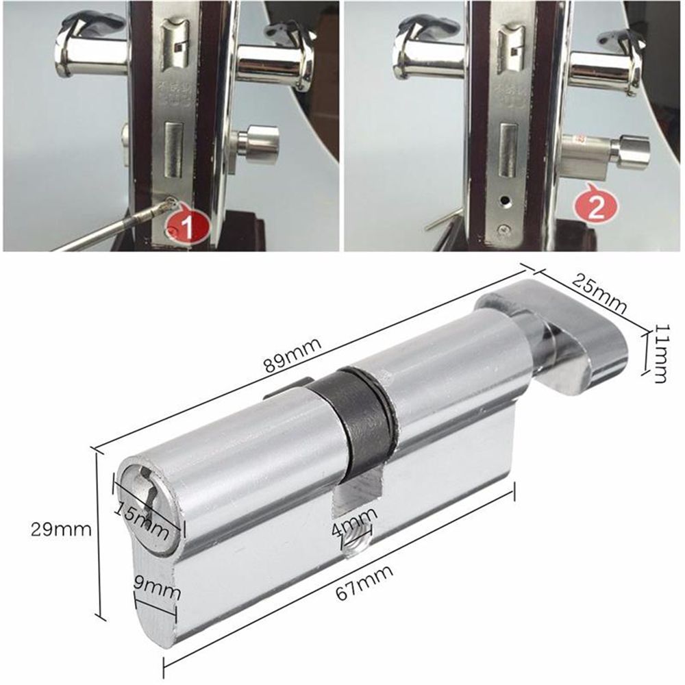 Home Security Door Lock New X70 SilverTone Cylinder Hardware Indoor Aluminum Locker Security Furniture Locks Keys Hardware 2022