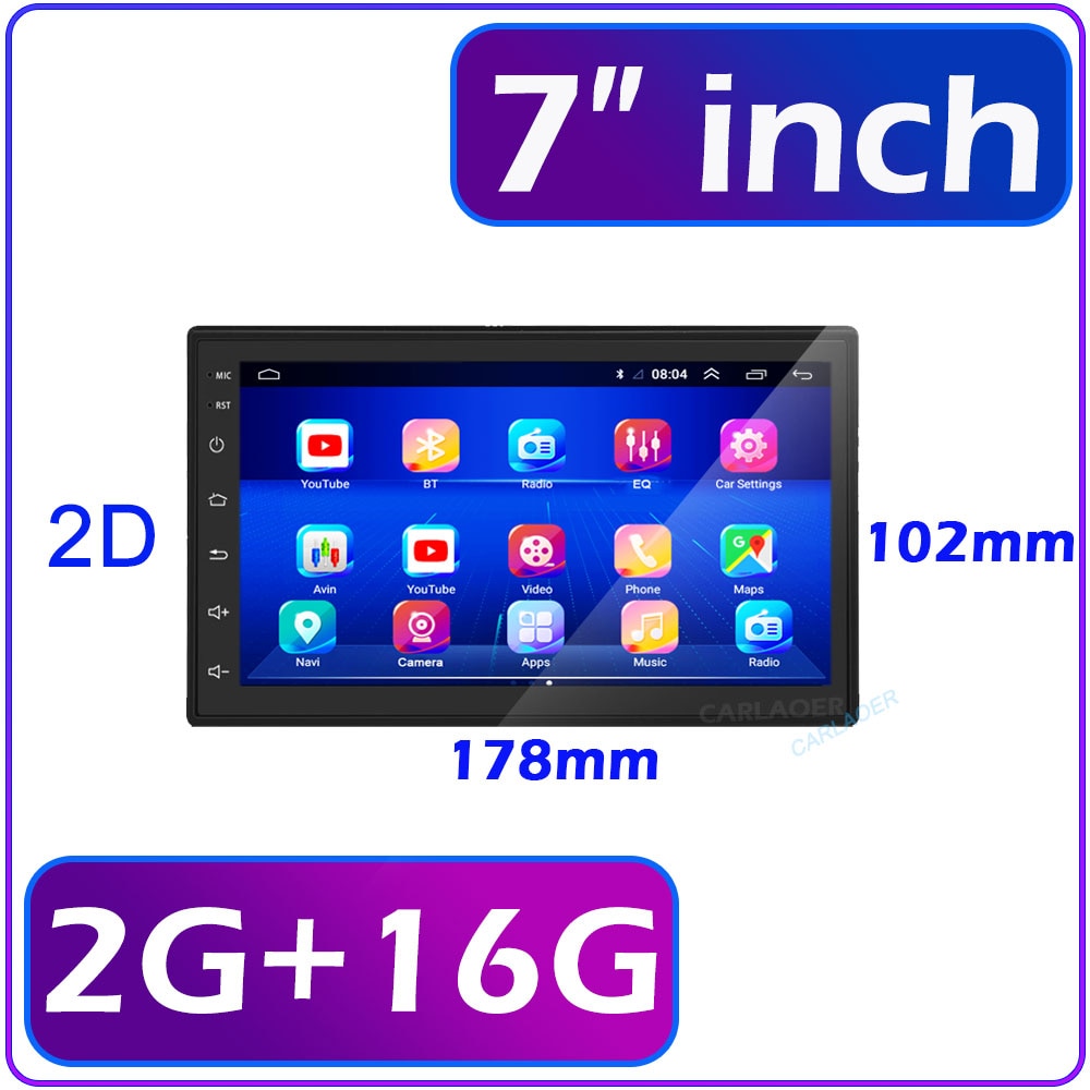 2 Din Android 7 9 10 Inch Car Multimedia Video Player Universal 2DIN Stereo Radio GPS For Volkswagen Nissan Hyundai Kia Toyota