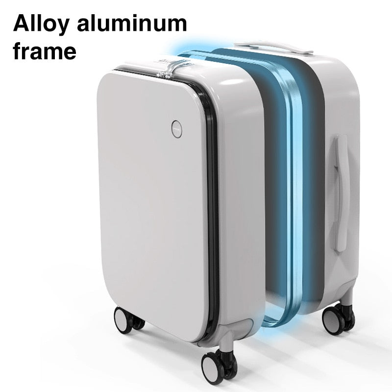 Mixi Patent Design Aluminum Frame Suitcase Carry On Rolling Luggage Beautiful Boarding Cabin 18 20 24 Inch M9260