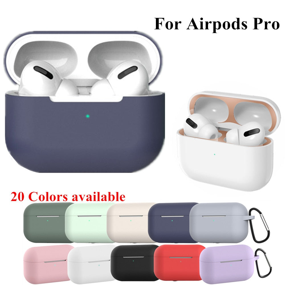 Silicone Cover Case For apple Airpods Pro Case sticker Bluetooth Case for airpod 3 For Air Pods Pro Earphone Accessories skin