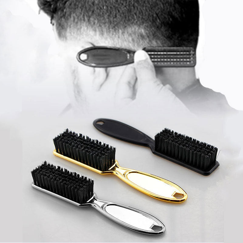 Plastic Handle Hairdressing Soft Hair Cleaning Brush Barber Neck Duster Broken Hair Remove Comb Hair Styling Tools Comb Gold