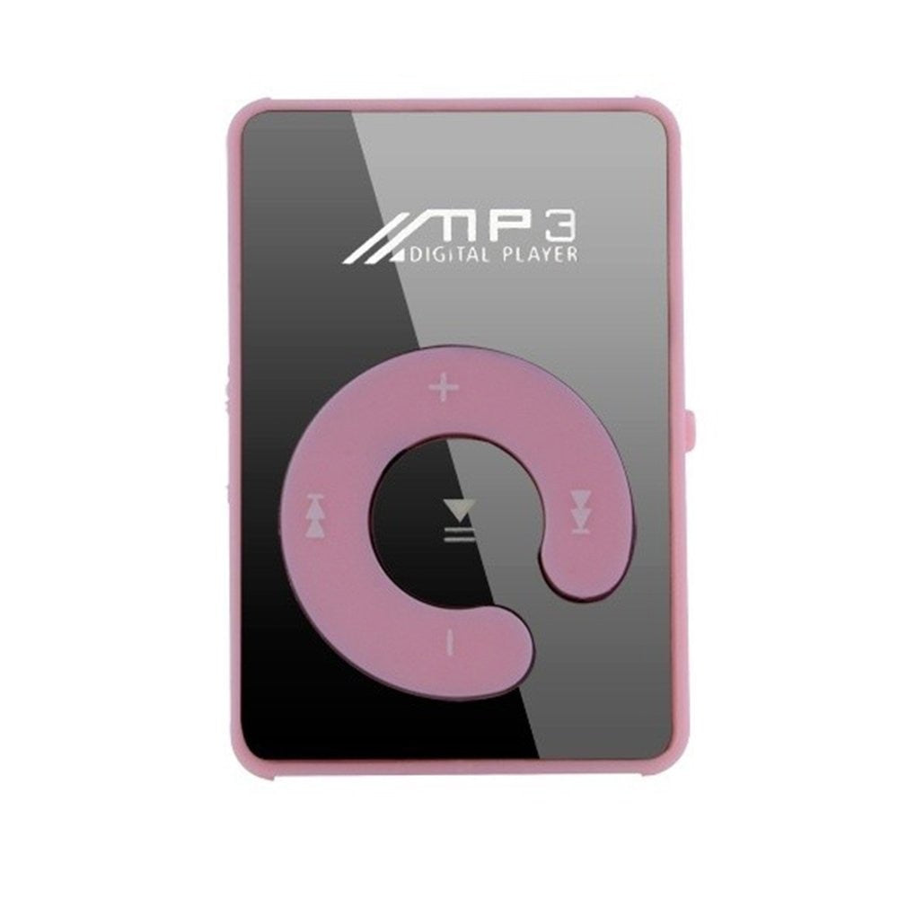 Portable Mini Mirror Clip MP3 Player Music Media Support Micro SD TF Card Fashion Hifi MP3 for Outdoor Sports