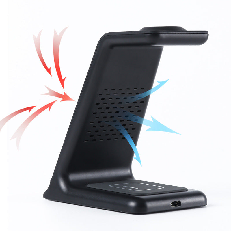 vertical three-in-one wireless charging stand 15W fast charge suitable for Apple mobile phone headset 3 watch wireless charging