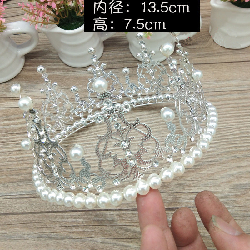 Bride Crown Baby Wing Crown Head Decoration Birthday Cake Crown Decorative Princess Lace Crown Shrou Wholesale