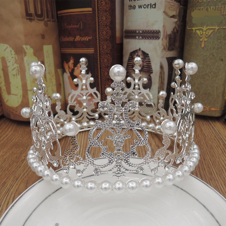 Bride Crown Baby Wing Crown Head Decoration Birthday Cake Crown Decorative Princess Lace Crown Shrou Wholesale