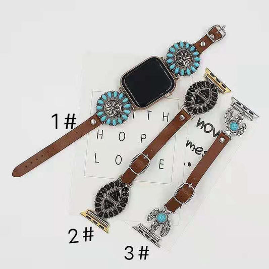 Suitable for apple watch apple watch strap iwatch3456 generation personalized leather strap